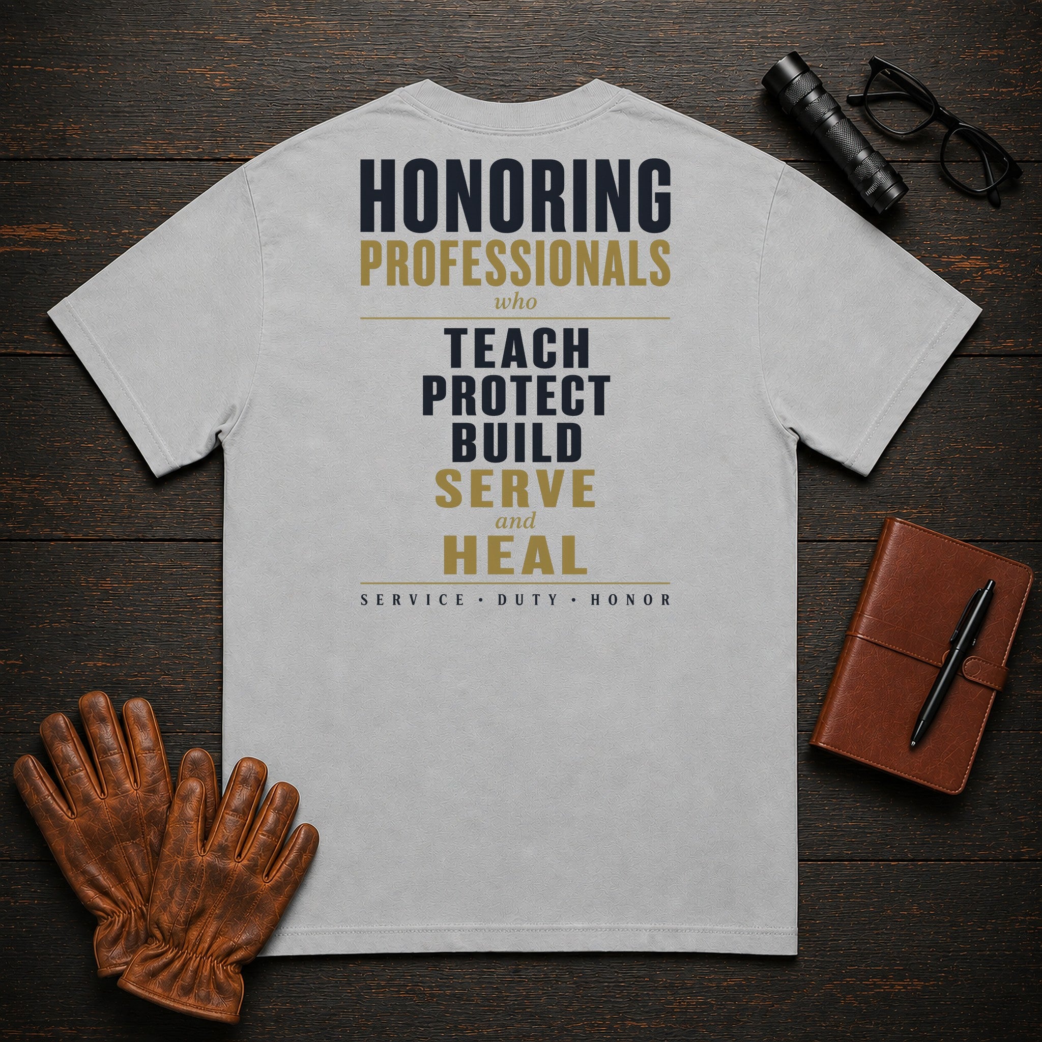 Honoring Professionals T-Shirt in Granite — Americas Cornerstones