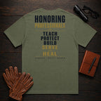 Americas Cornerstones t-shirt in Moss