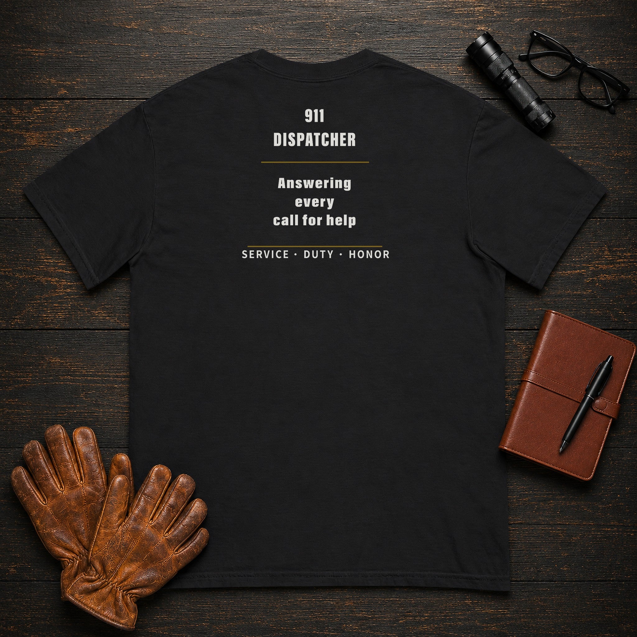 911 Dispatcher T-Shirt in Black — Americas Cornerstones