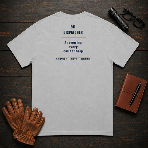 911 Dispatcher T-Shirt in Granite — Americas Cornerstones