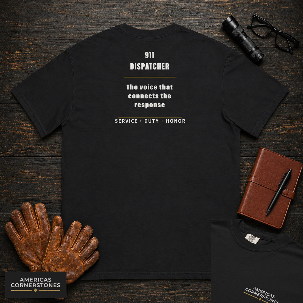 911 Dispatcher Statement T-Shirt in Black — Americas Cornerstones