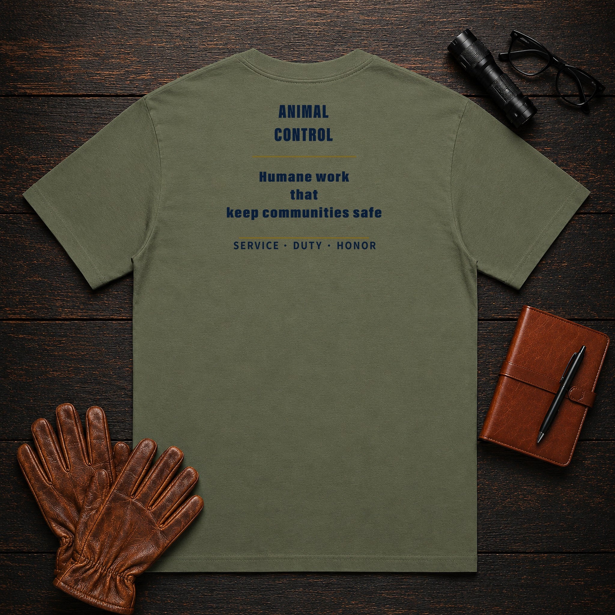 Animal Control T-Shirt in Moss — Americas Cornerstones