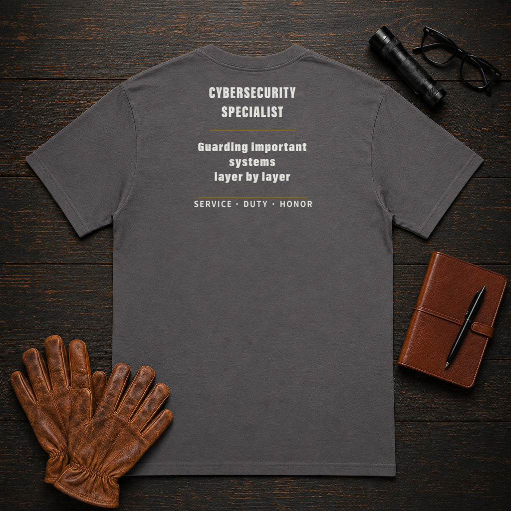 Cybersecurity Specialist T-Shirt in Graphite — Americas Cornerstones