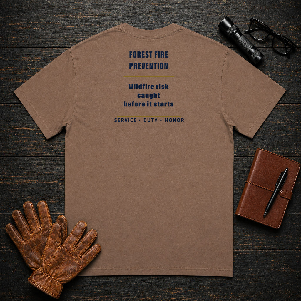 Forest Fire Prevention Specialist T-Shirt in Espresso — Americas Cornerstones