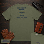Health and Safety Specialist embroidered t-shirt in Moss