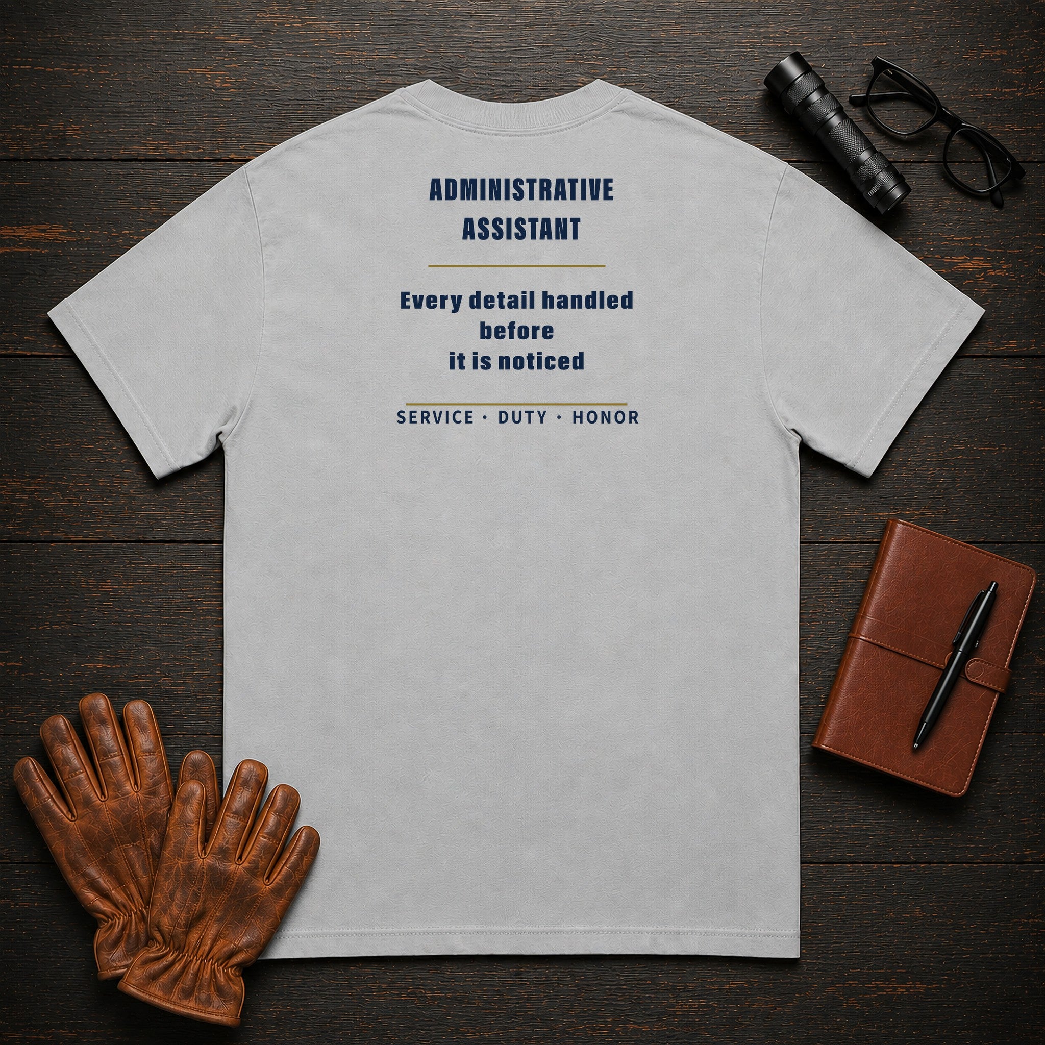 Administrative Assistant T-Shirt in Granite — Americas Cornerstones