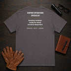 Airport Operations Specialist t-shirt in Graphite
