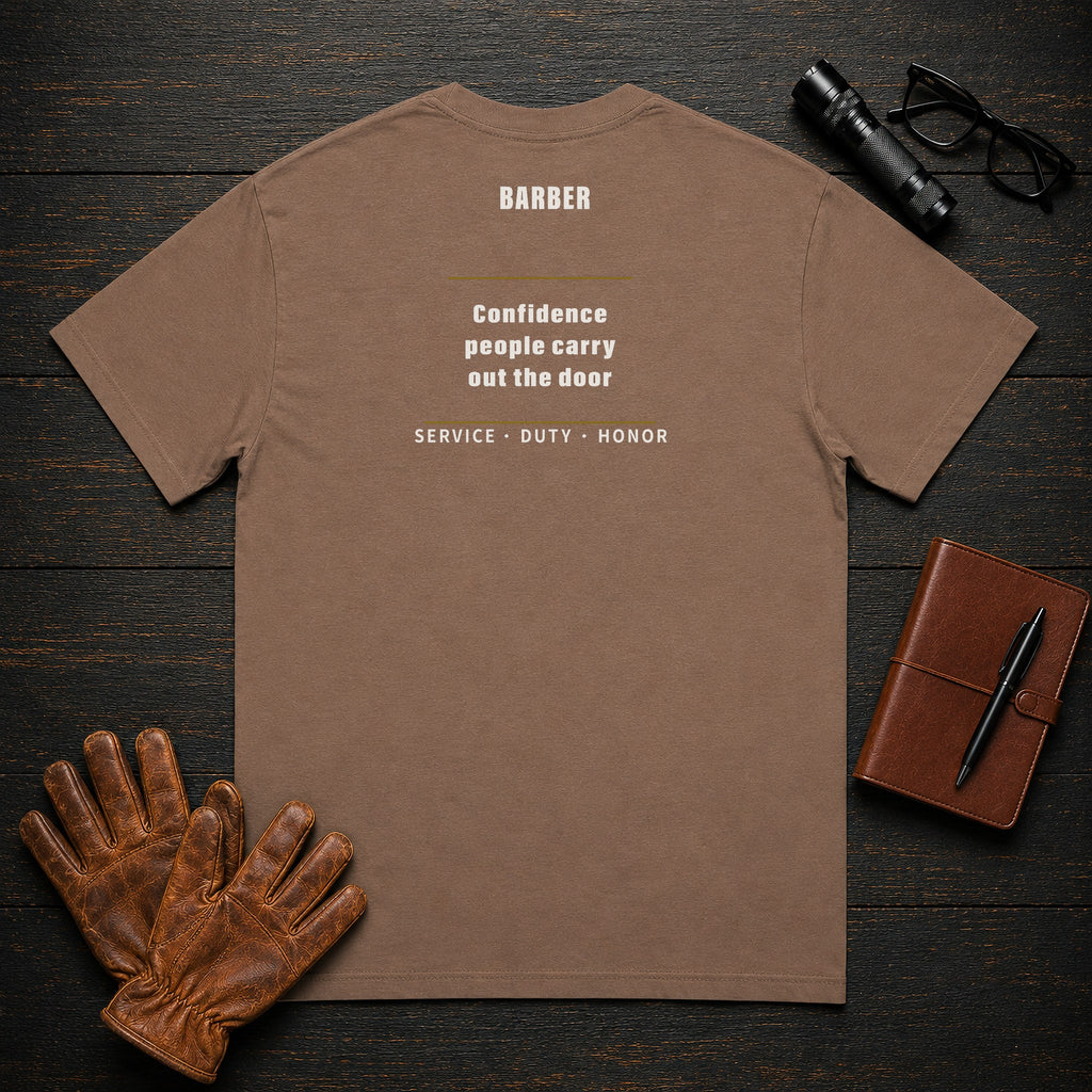 Barber T-Shirt in Espresso — Americas Cornerstones