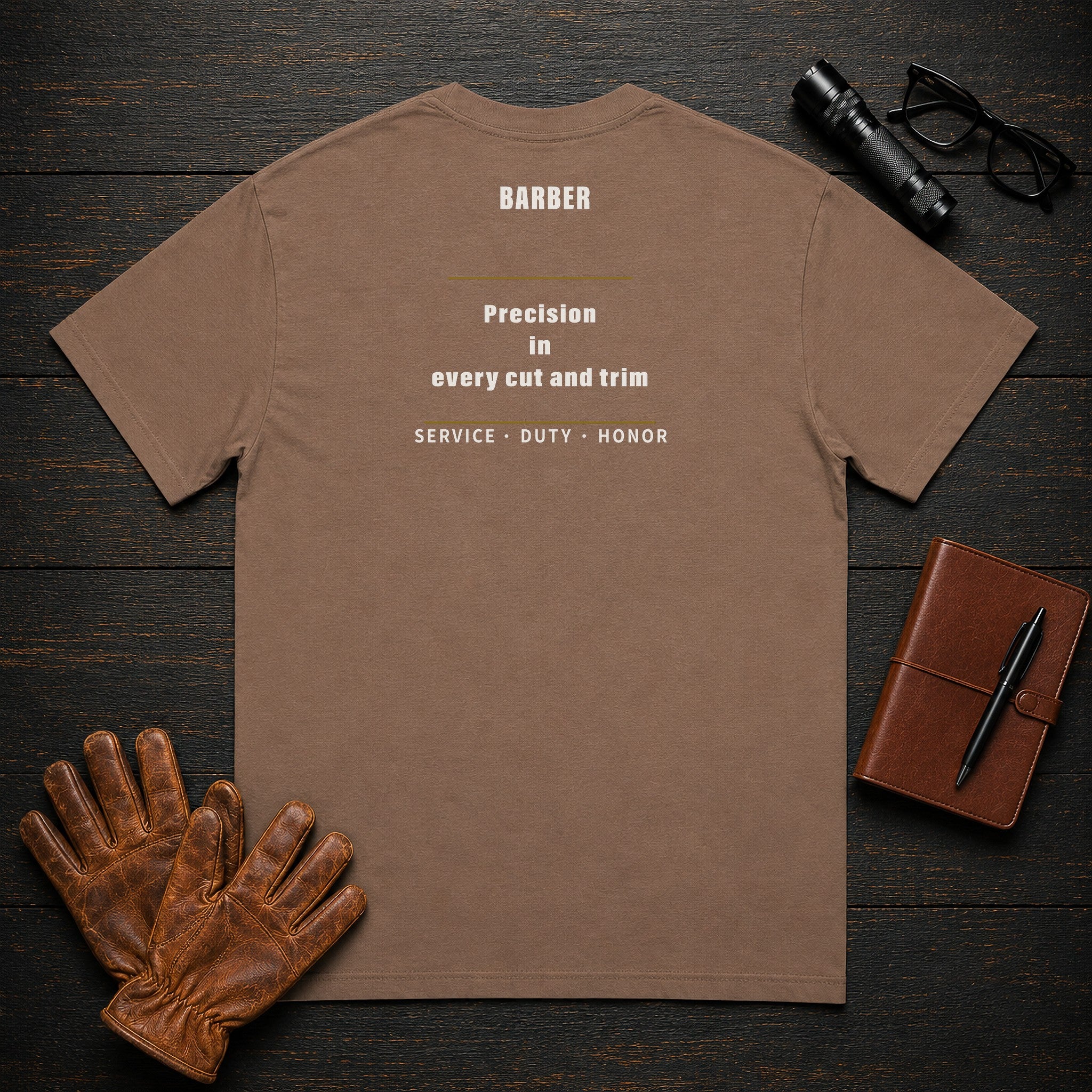 Barber T-Shirt in Espresso — Americas Cornerstones