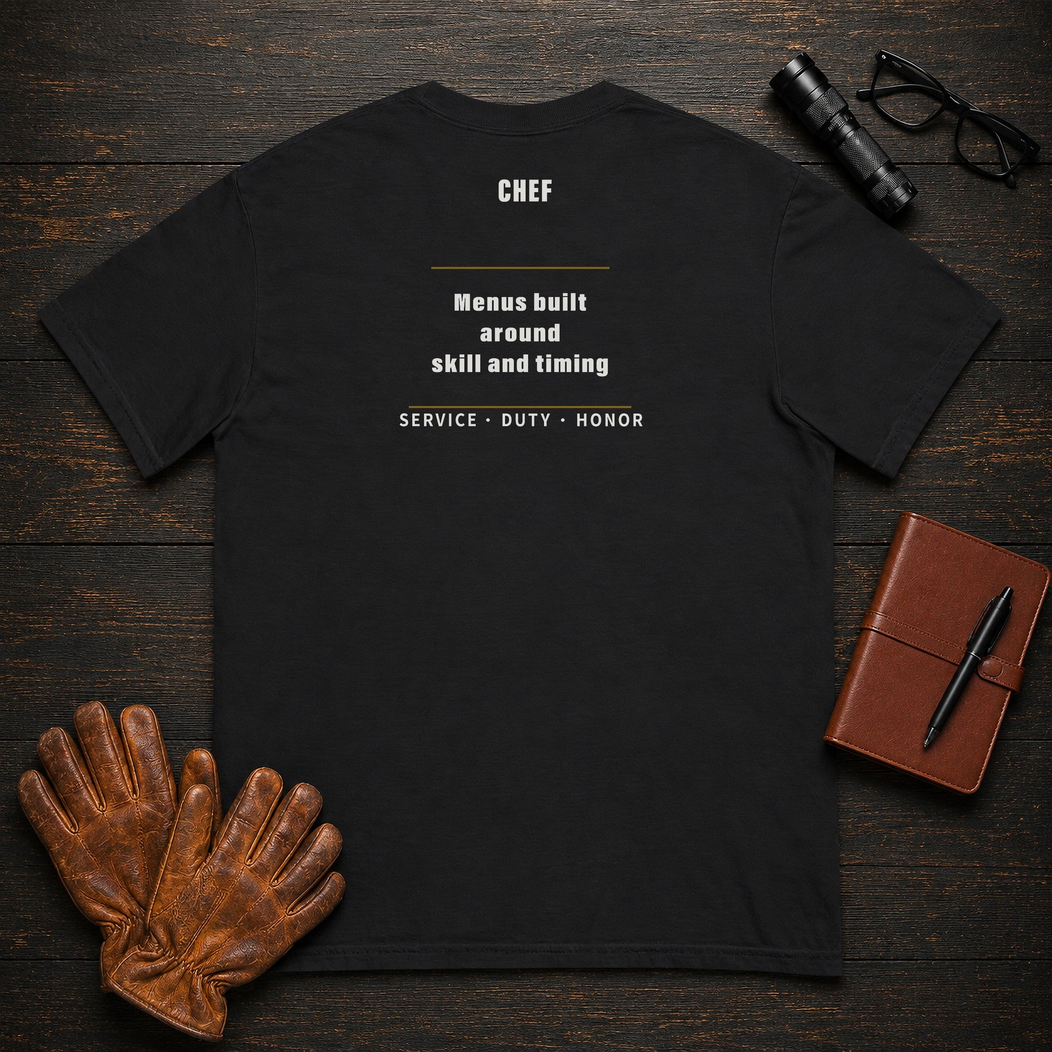 Chef T-Shirt in Black — Americas Cornerstones