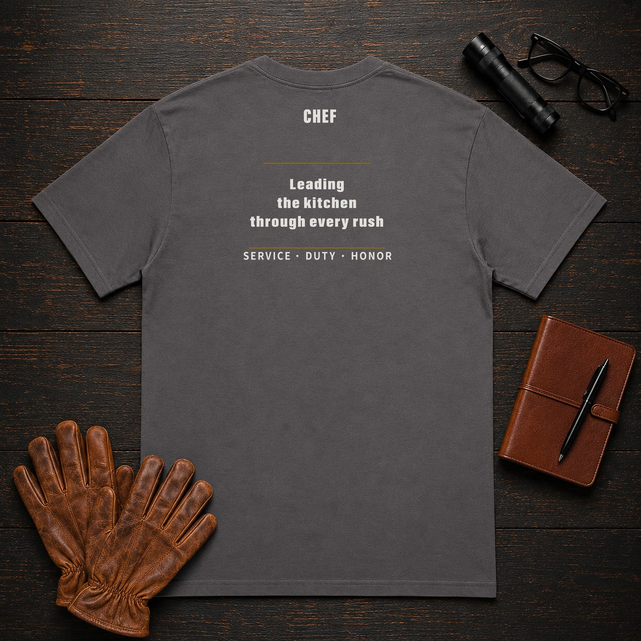 Chef T-Shirt in Graphite — Americas Cornerstones