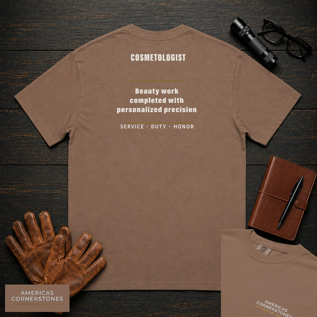 Cosmetologist Statement T-Shirt in Espresso — Americas Cornerstones