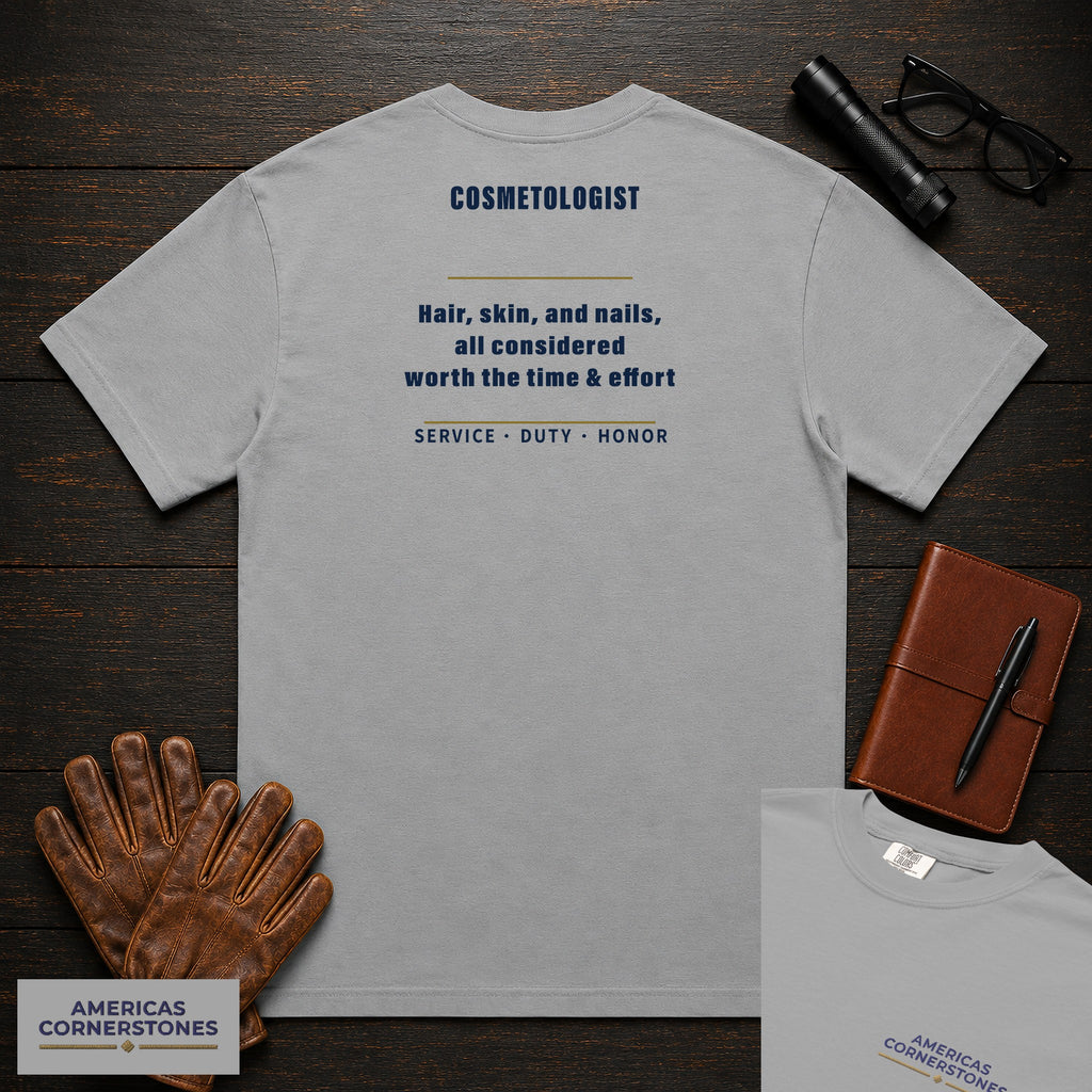 Cosmetologist Statement T-Shirt in Grey — Americas Cornerstones