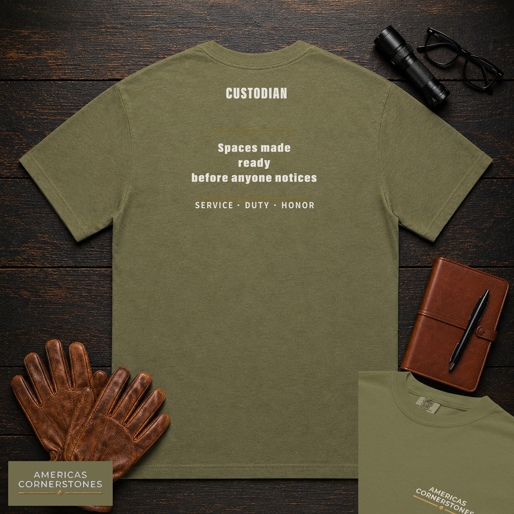 Custodian Statement T-Shirt in Hemp — Americas Cornerstones