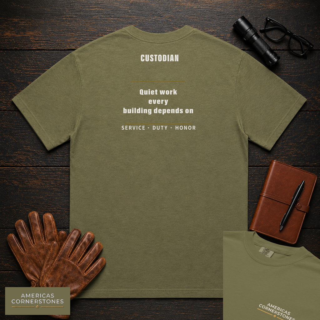 Custodian Statement T-Shirt in Hemp — Americas Cornerstones