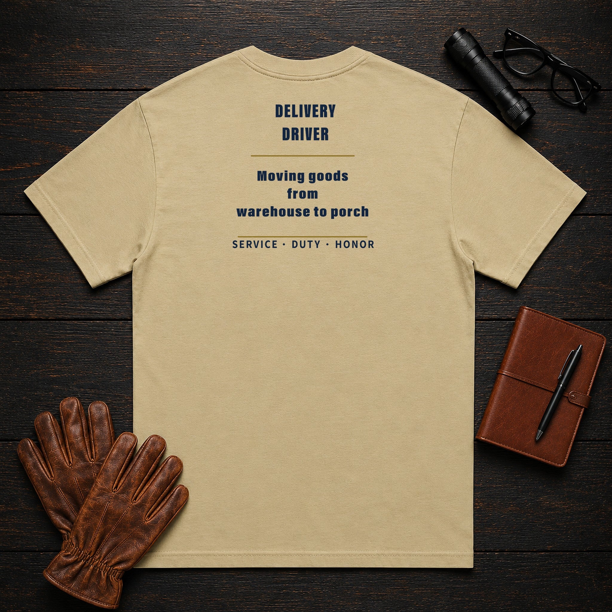 Delivery Driver T-Shirt in Khaki — Americas Cornerstones