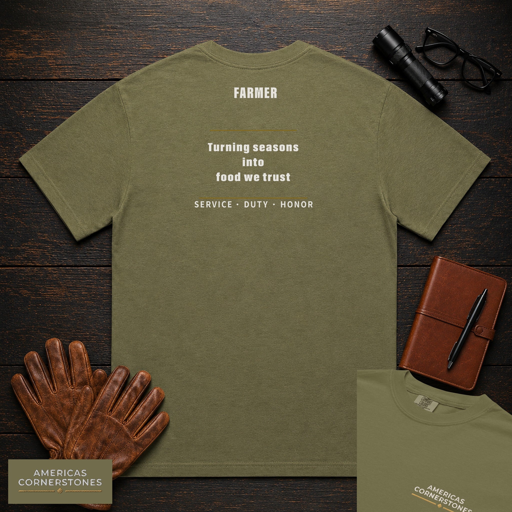 Farmer Statement T-Shirt in Hemp — Americas Cornerstones