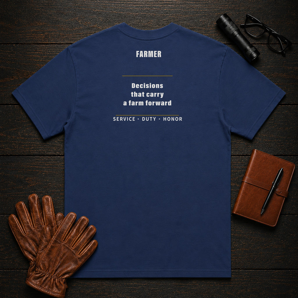 Farmer T-Shirt in True Navy — Americas Cornerstones