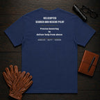 Helicopter Search and Rescue Pilot t-shirt in True Navy