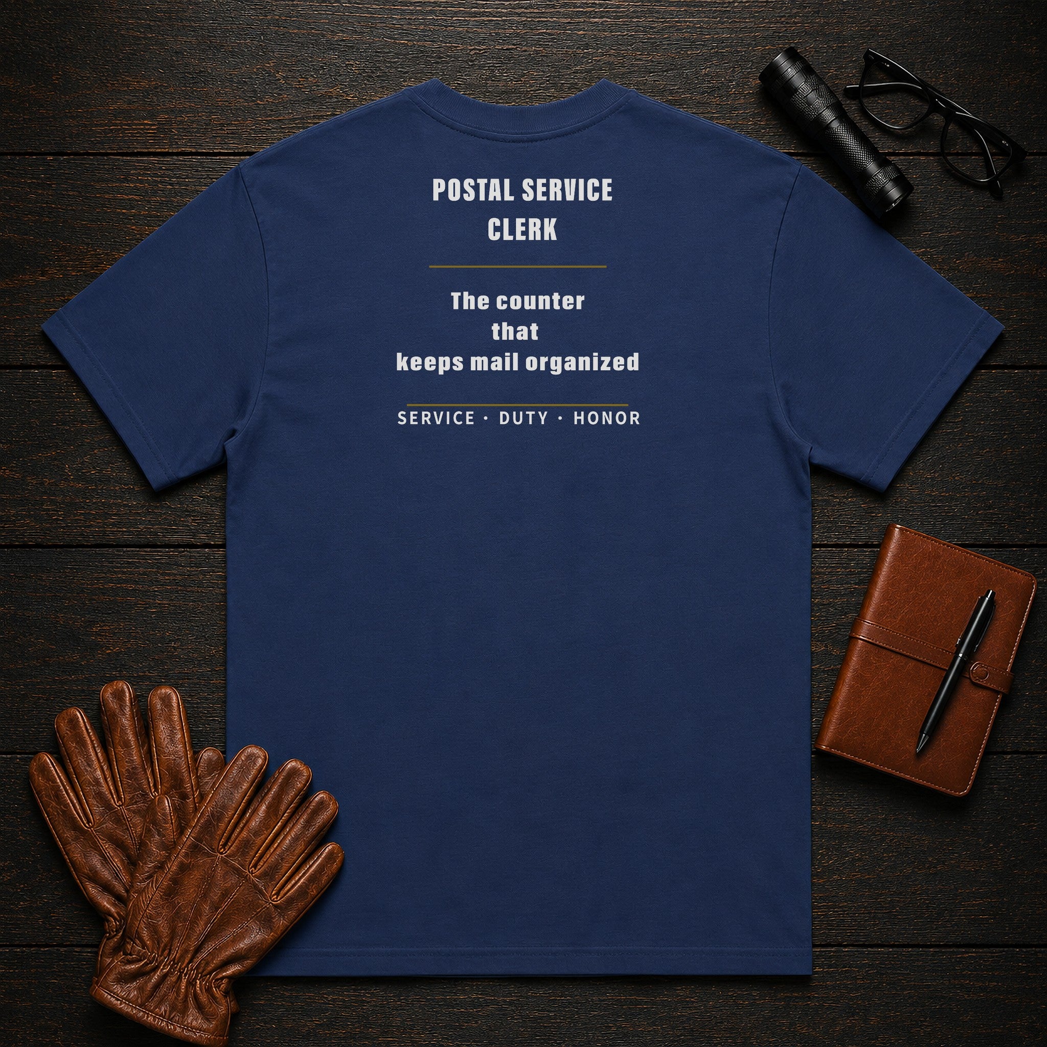 Postal Service Clerk T-Shirt in True Navy — Americas Cornerstones