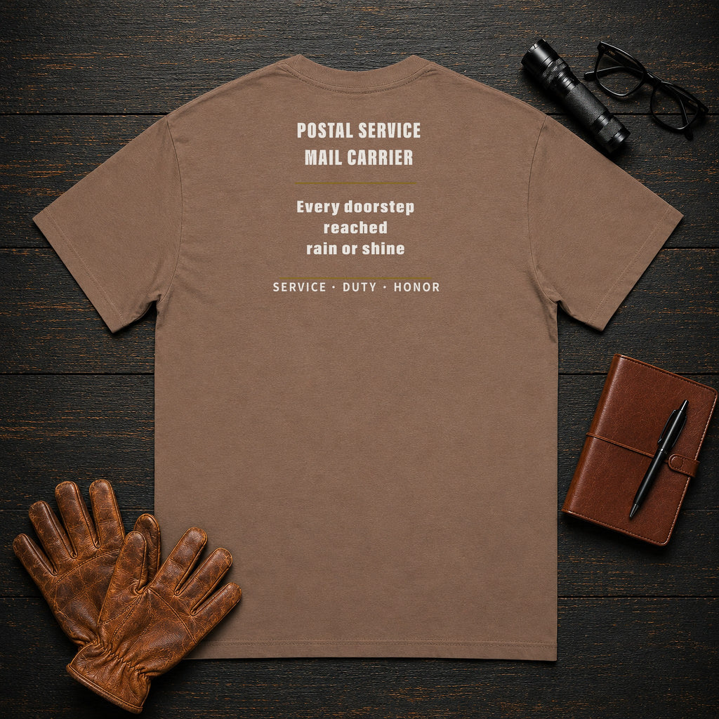 Postal Service Mail Carrier T-Shirt in Espresso — Americas Cornerstones