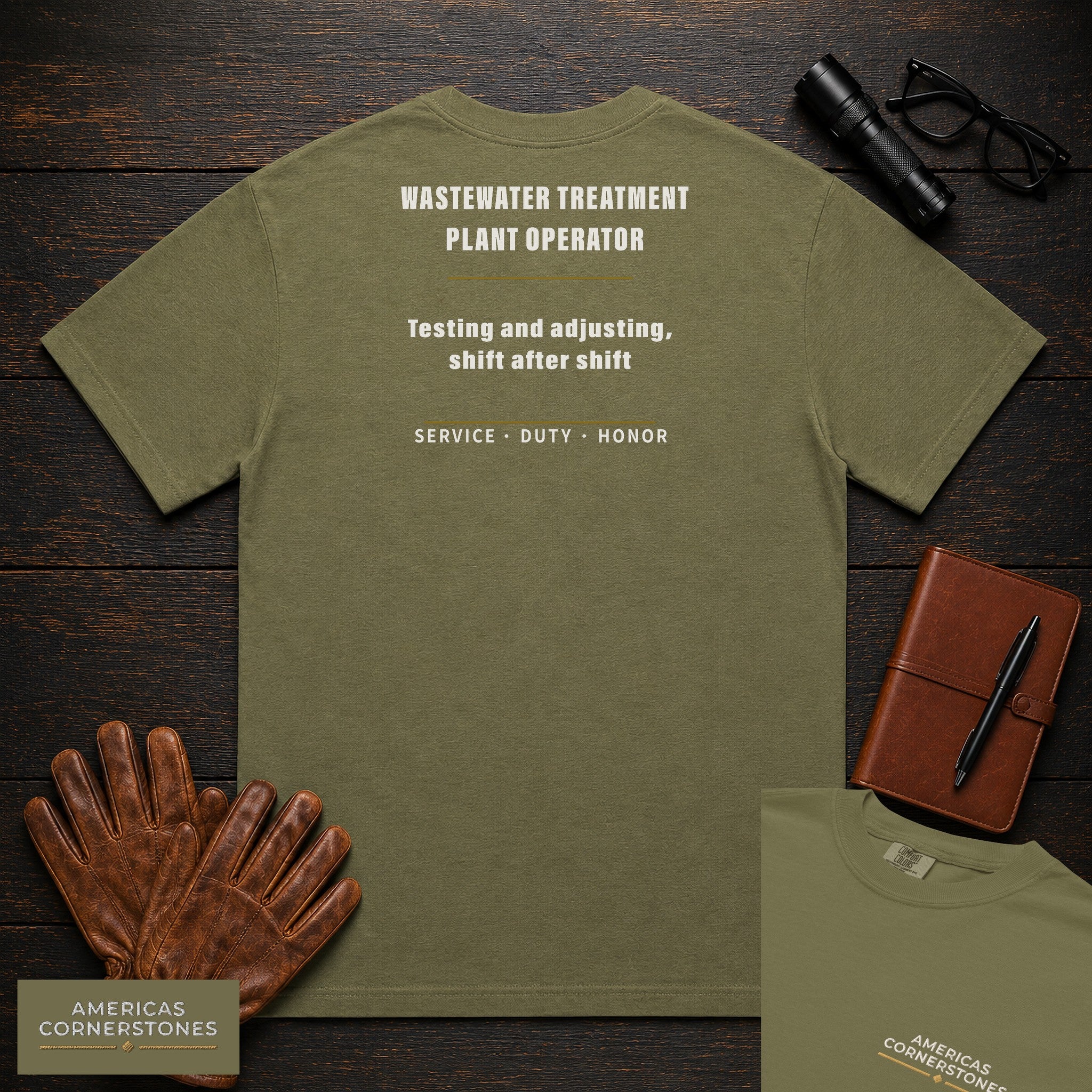 Wastewater Treatment Plant Operator Statement T-Shirt in Hemp — Americas Cornerstones