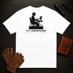 911 Dispatcher t-shirt in White, Confirming a Location (Female)