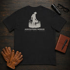 Agricultural Worker t-shirt in Black, Harvesting the Row (Male)