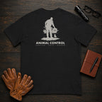 Animal Control t-shirt in Black, Loading a Carrier (Male)