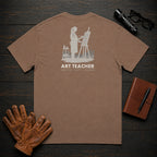 Art Teacher t-shirt in Espresso, Painting at easel (Female)