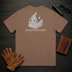 Asphalt Paving Worker t-shirt in Espresso, Checking the Grade (Male)