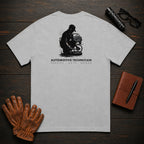 Automotive Technician t-shirt in Granite, Torquing a Wheel (Male)