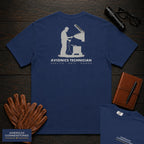 Avionics Technician embroidered t-shirt in True Navy, Testing Bay Wiring (Male)