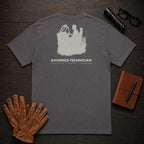 Avionics Technician t-shirt in Graphite, Cockpit Panel Check (Male)