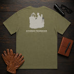 Avionics Technician t-shirt in Hemp, Cockpit Panel Check (Male)