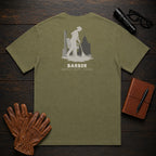 Barber t-shirt in Hemp, Sweeping the Floor (Female)