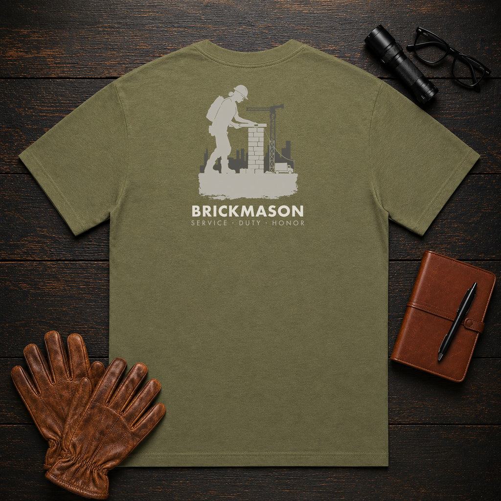 Brickmason t-shirt in Hemp, Checking Level (Female)