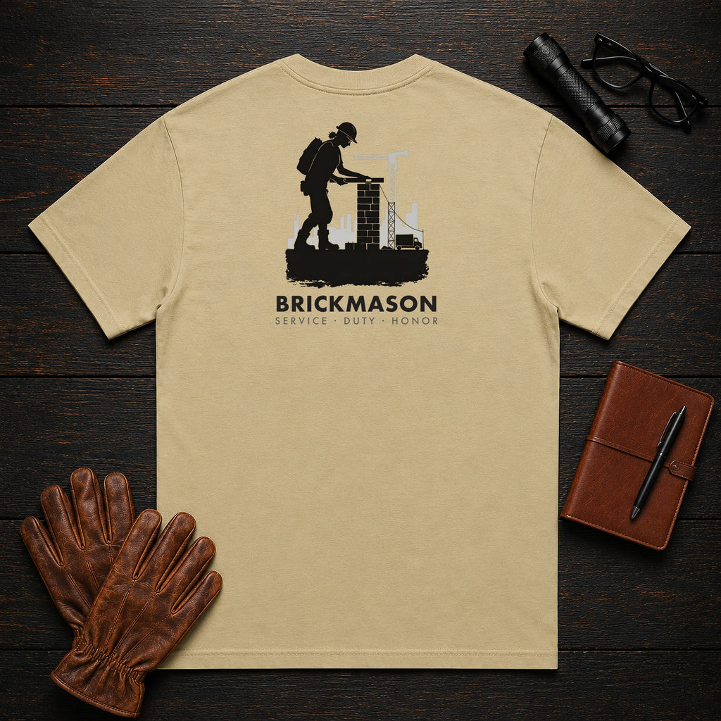 Brickmason t-shirt in Khaki, Checking Level (Female)