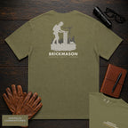 Brickmason embroidered t-shirt in Hemp, Checking Level (Female)