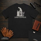 Career Counselor embroidered t-shirt in Black, Filing records (Male)