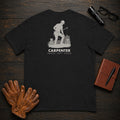 Carpenter t-shirt in Black, Measuring a Board (Male)