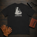Carpenter t-shirt in Black, Sawing Trim (Female)