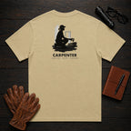 Carpenter t-shirt in Khaki, Sawing Trim (Female)