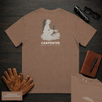 Carpenter embroidered t-shirt in Espresso, Sawing Trim (Female)