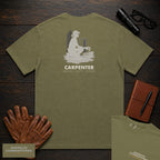 Carpenter embroidered t-shirt in Hemp, Sawing Trim (Female)