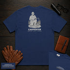 Carpenter embroidered t-shirt in True Navy, Sawing Trim (Male)