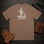 Carpenter t-shirt in Espresso, Carrying Lumber (Female)