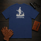 Carpenter t-shirt in True Navy, Carrying Lumber (Female)