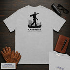 Carpenter embroidered t-shirt in Granite, Carrying Lumber (Male)