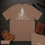 Community Health Worker embroidered t-shirt in Espresso, Neighborhood Visit (Female)